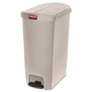 Rubbermaid Commercial Products 30.8 in. H x 14.7 in. W 18 Gal. Beige End Step Container RCP1883551