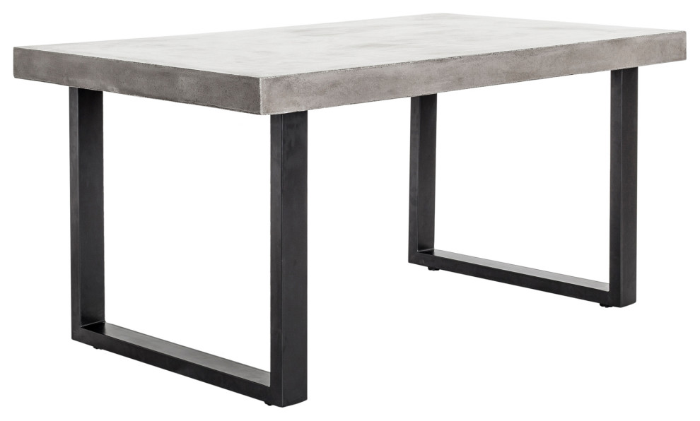 First of A Kind Jedrik Outdoor Dining Table Small   Industrial   Outdoor Dining Tables   by First of a Kind USA Inc  Houzz