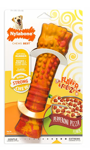 Nylabone Flavor Frenzy Pepperoni Pizza Dog Toy