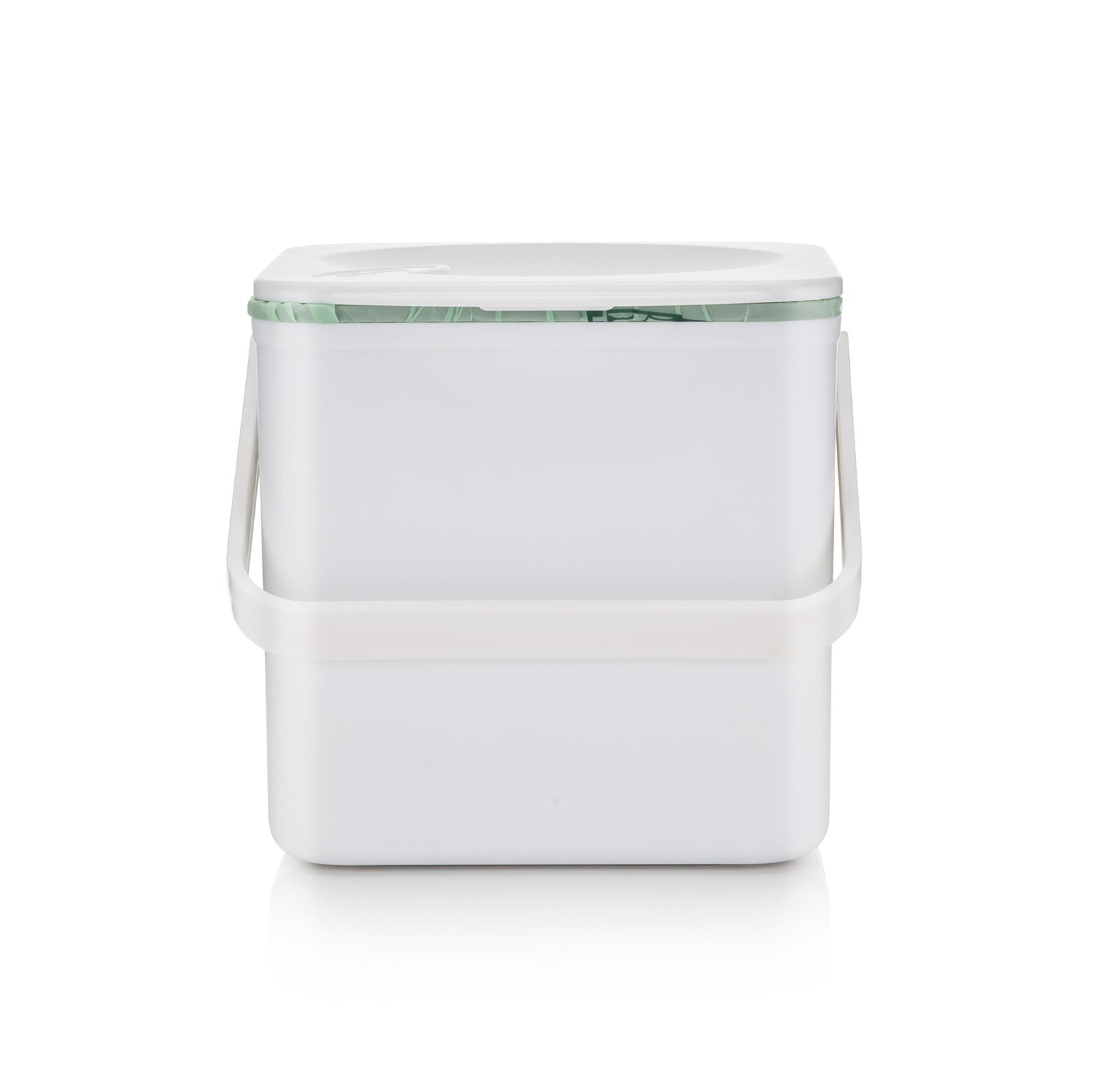 Minky Homecare 0.9 gal White Plastic Kitchen Composting Bin