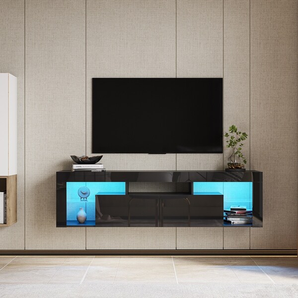 TV Stand 160 LED Wall Mounted Floating 63