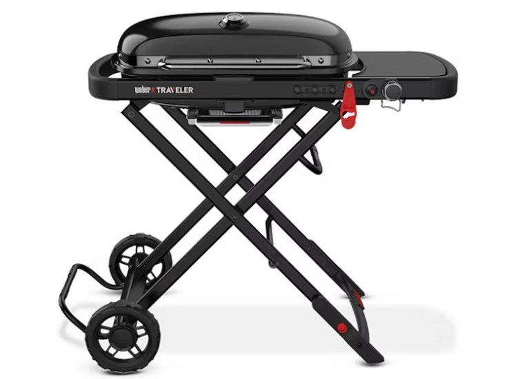 Weber Traveler Stealth Edition Portable Gas Grill