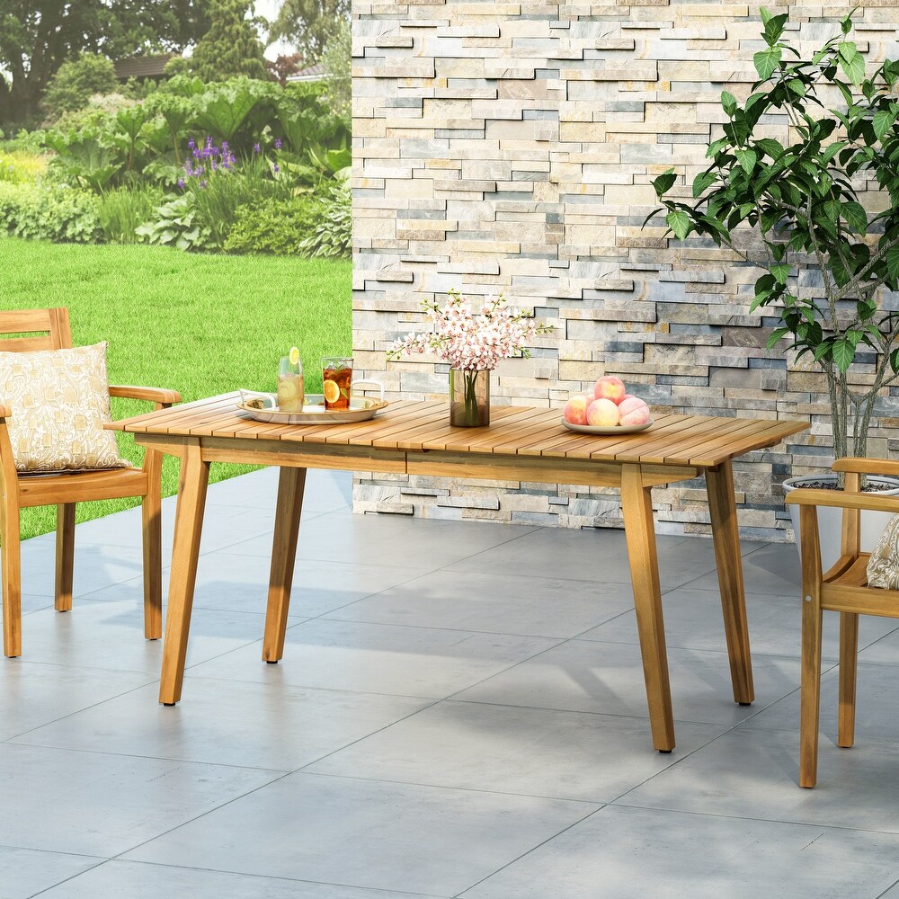 Mariposo Outdoor Rustic Acacia Wood Dining Table by Christopher Knight Home   68.50\