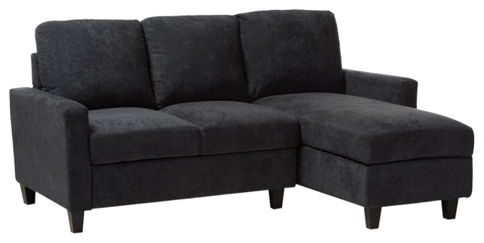 Grayson Reversible Sectional Sofa   Transitional   Sectional Sofas   by Baxton Studio  Houzz