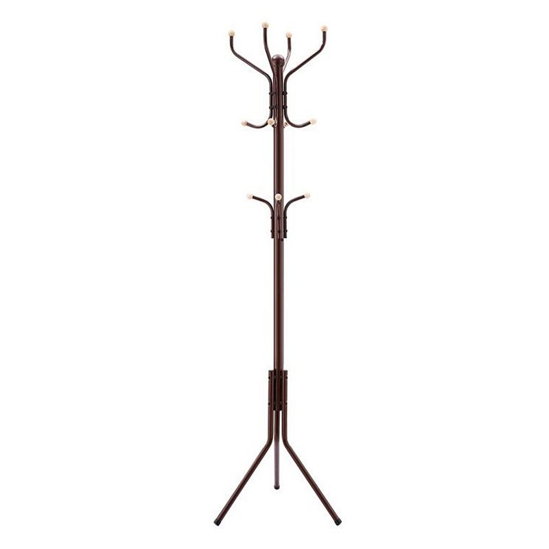 Espresso Metal Coat Rack