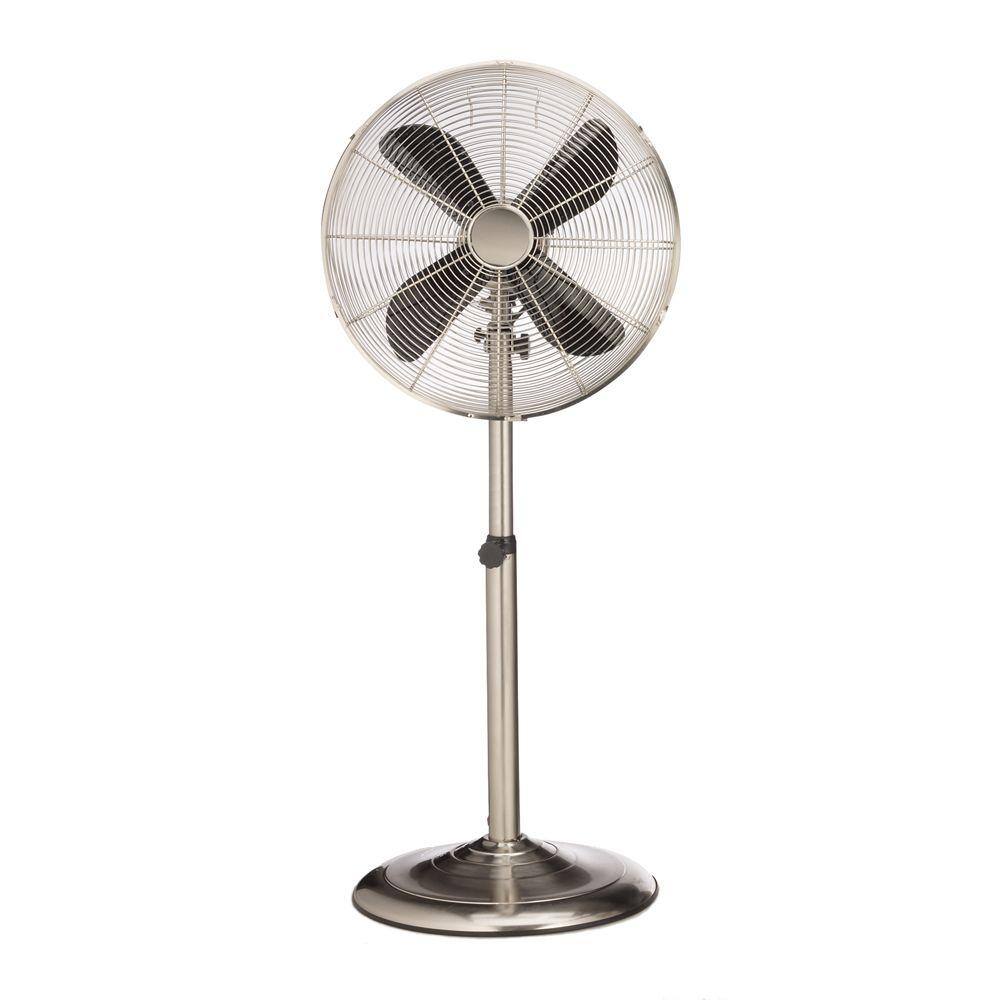 Deco Breeze Adjustable-Height 48 in. Pedestal Fan in Steel Finish DBF0208