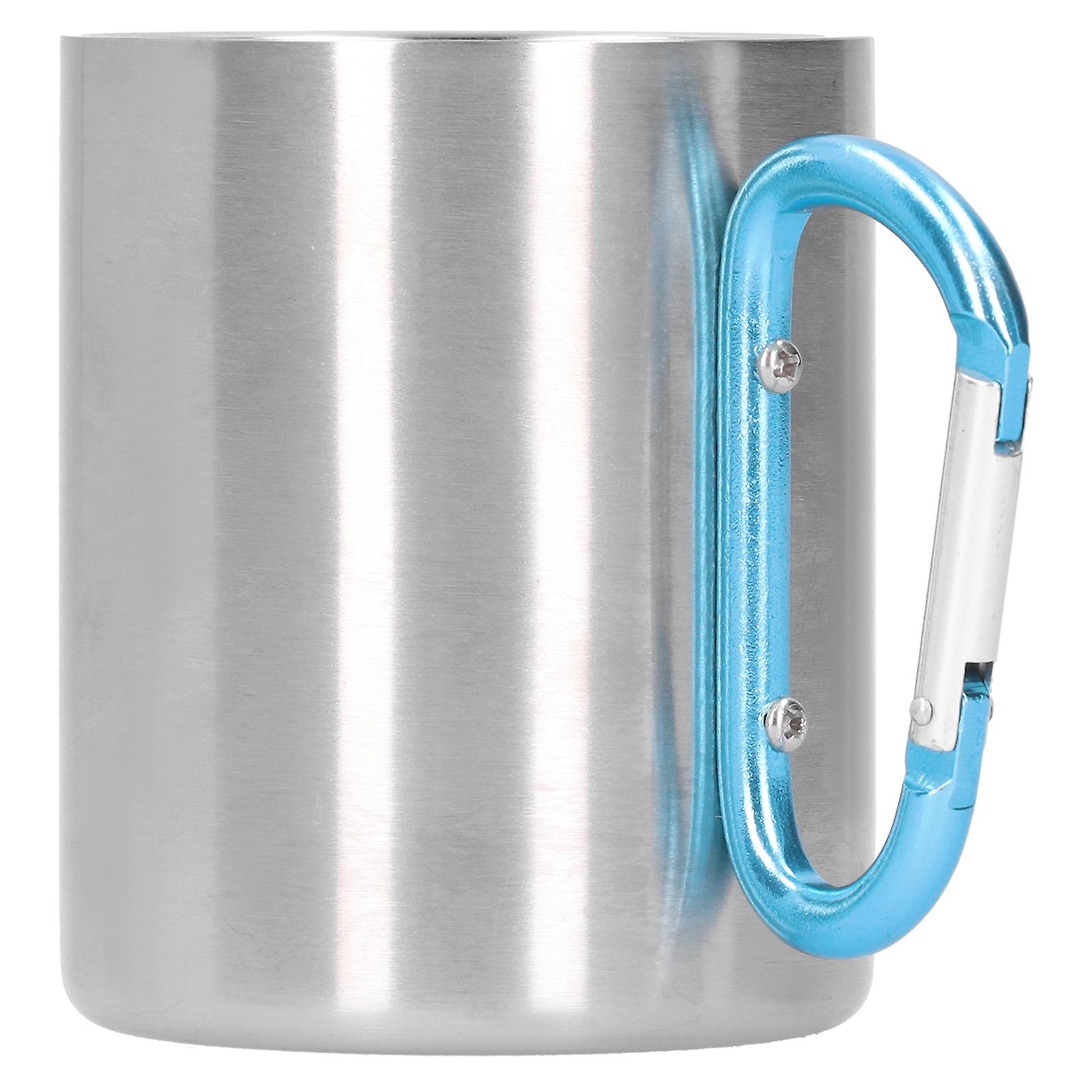 360ml Coffee Cup 304 Stainless Steel Traveling Portable Mug W/Aluminium Alloy Handle