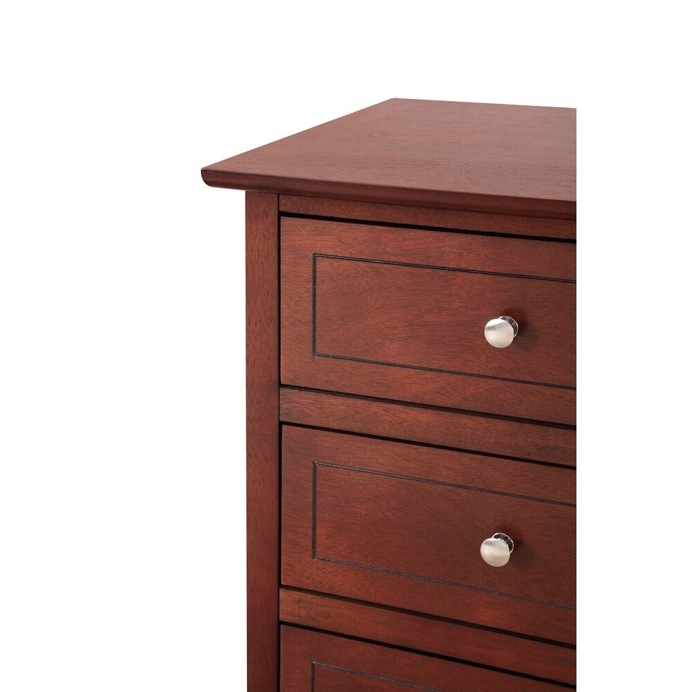 Daniel 3 drawer Transitional Wooden Nightstand  25\