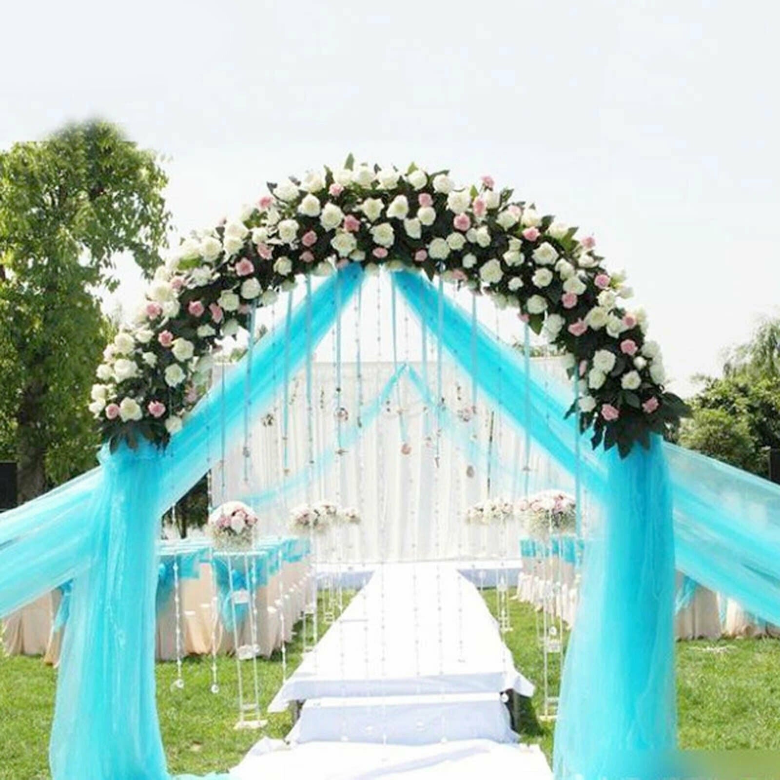 Miumaeov 7.7 ft Metal White Arch Garden Arbor for Garden Outdoor Party Decor