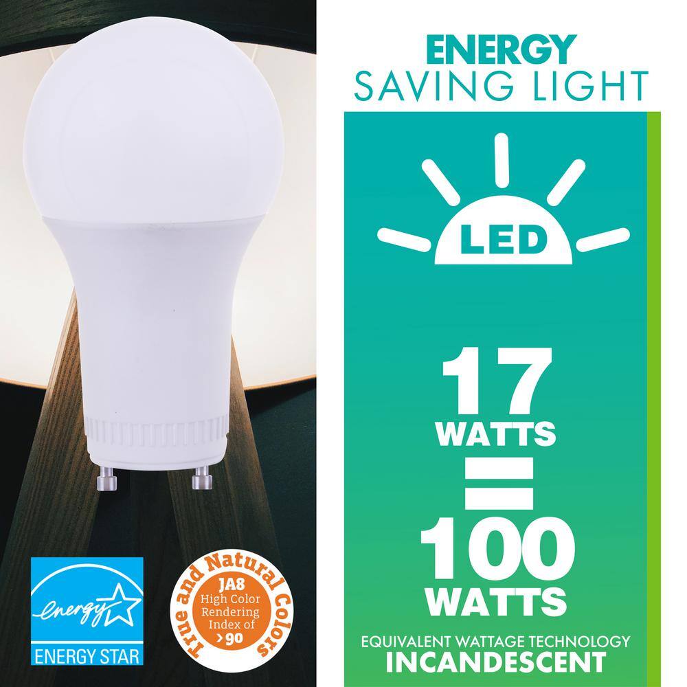 Simply Conserve 100-Watt Equivalent A19 Dimmable LED Light Bulb with GU24 Base 4000K Cool White 50-pack L17A21DGU2440K