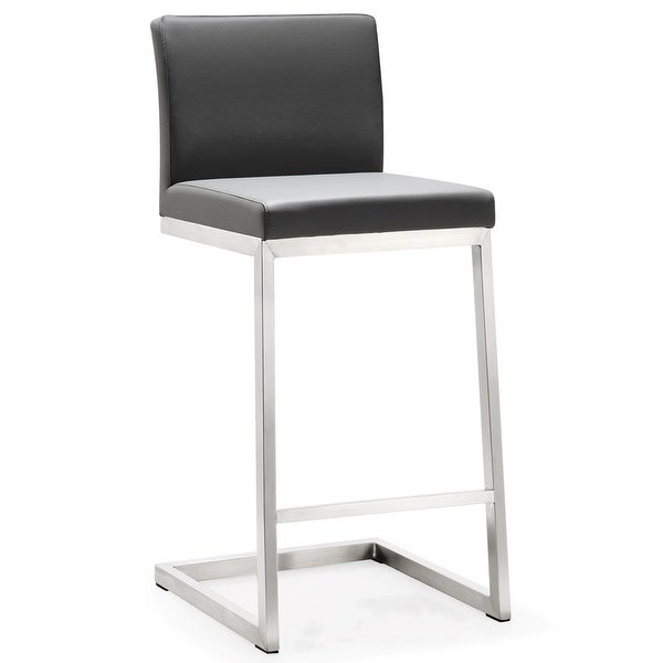 Parma Stainless Steel Eco-leather Counter Stool (Set of 2)