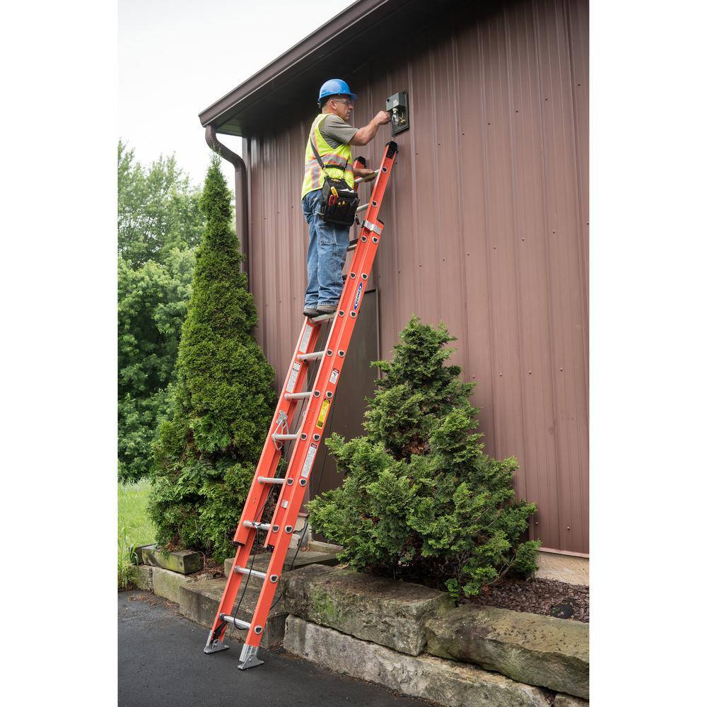 Werner 28 ft. Fiberglass Extension Ladder with 300 lbs. Load Capacity Type IA Duty Rating D6228-2