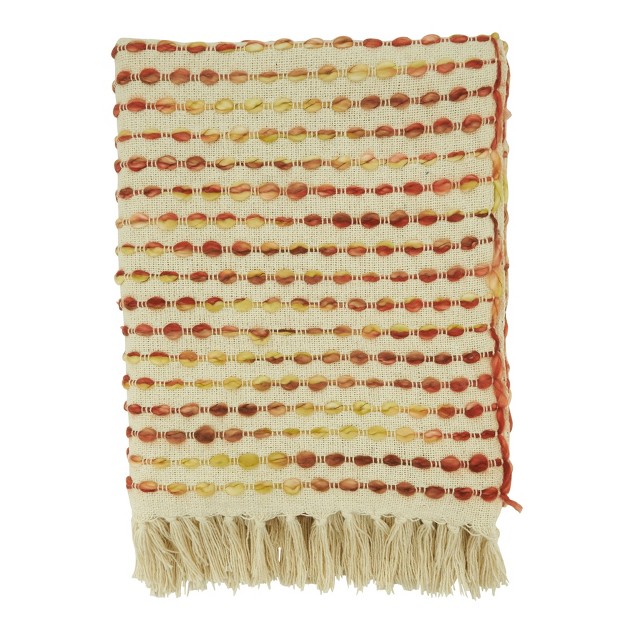 Saro Lifestyle Casual Throw With Striped Design