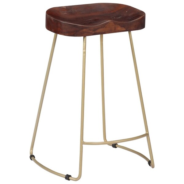 vidaXL Gavin Bar Stools 2 pcs Solid Mango Wood - 17.7