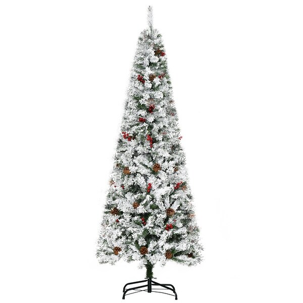 Pencil Snow Flocked Artificial Christmas Tree