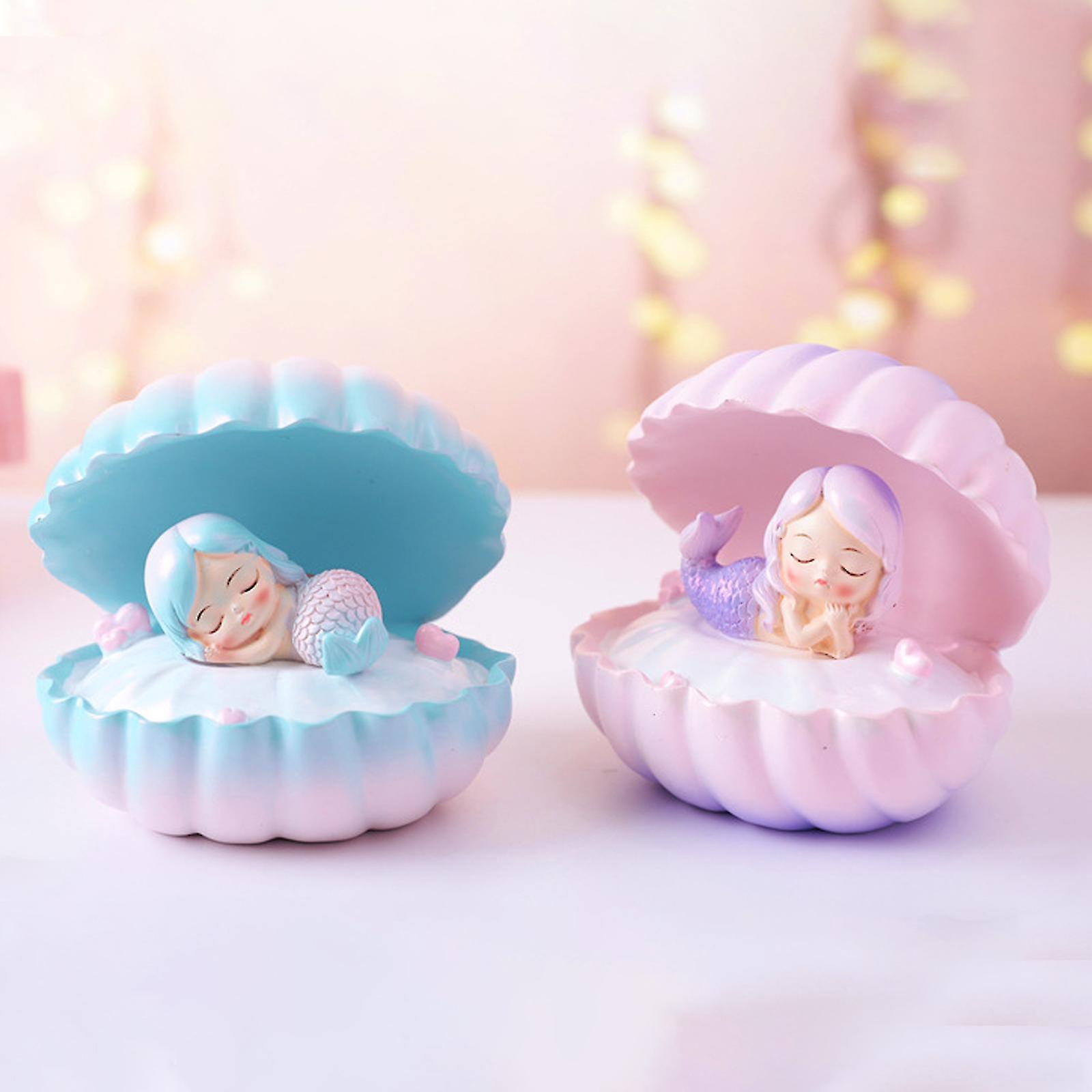 Kids Star Lights Cute Shell Fairy Ornaments Mermaid Creative Girly Night Lamp Table Decoration Lights