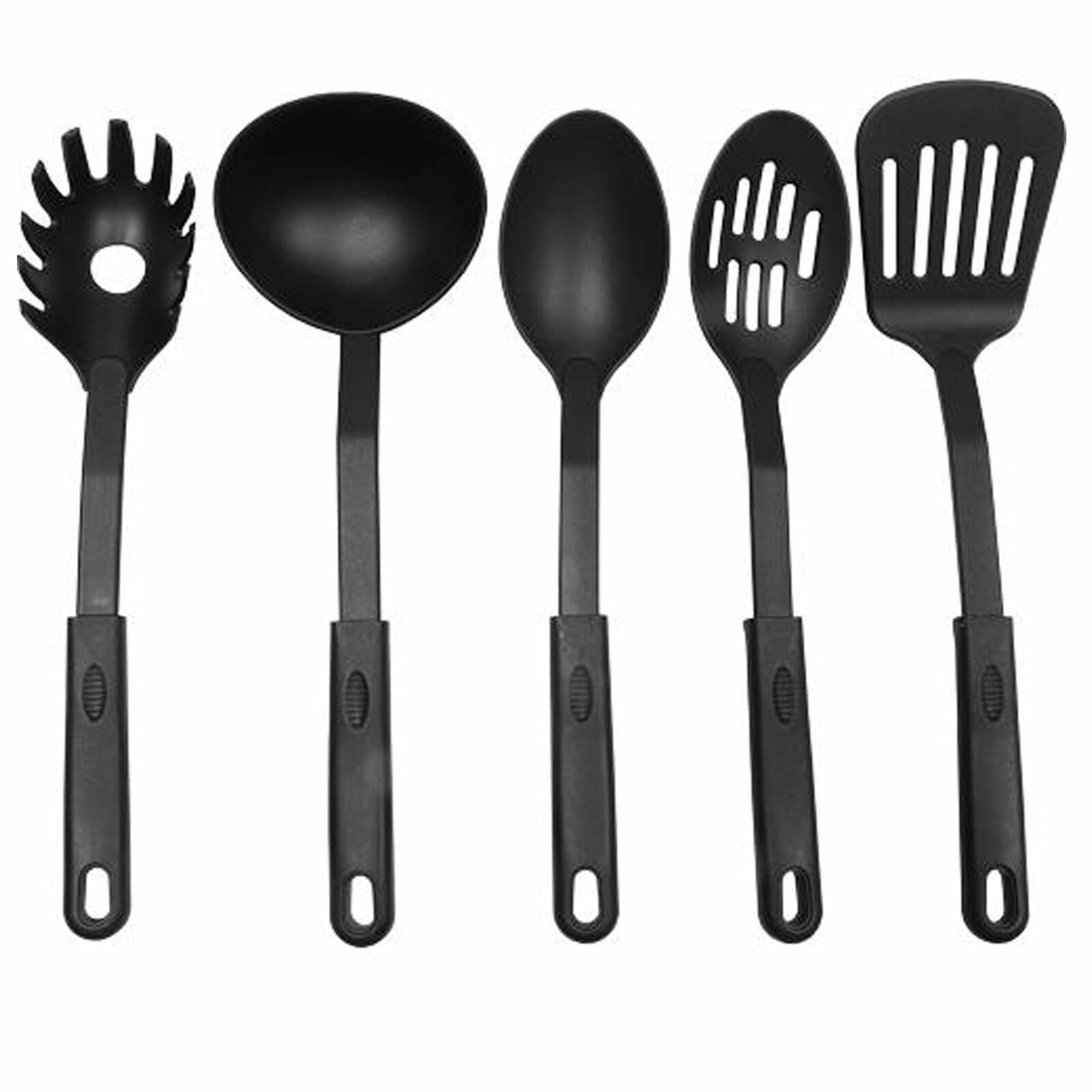 5pc Quality Plastic Kitchen Tool Cooking Utensil Slotted Spatula Spoon Ladle Set