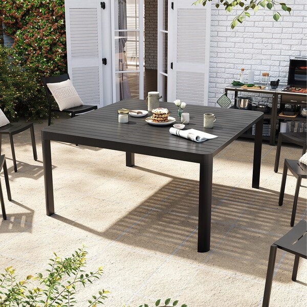 VredHom Outdoor Patio Aluminum Expandable Dining Table