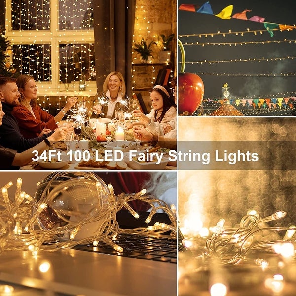 100 LEDs Outdoor LED Fairy String Lights， Warm White - Yellow Shopping - The Best Deals on String Lights | 39295063