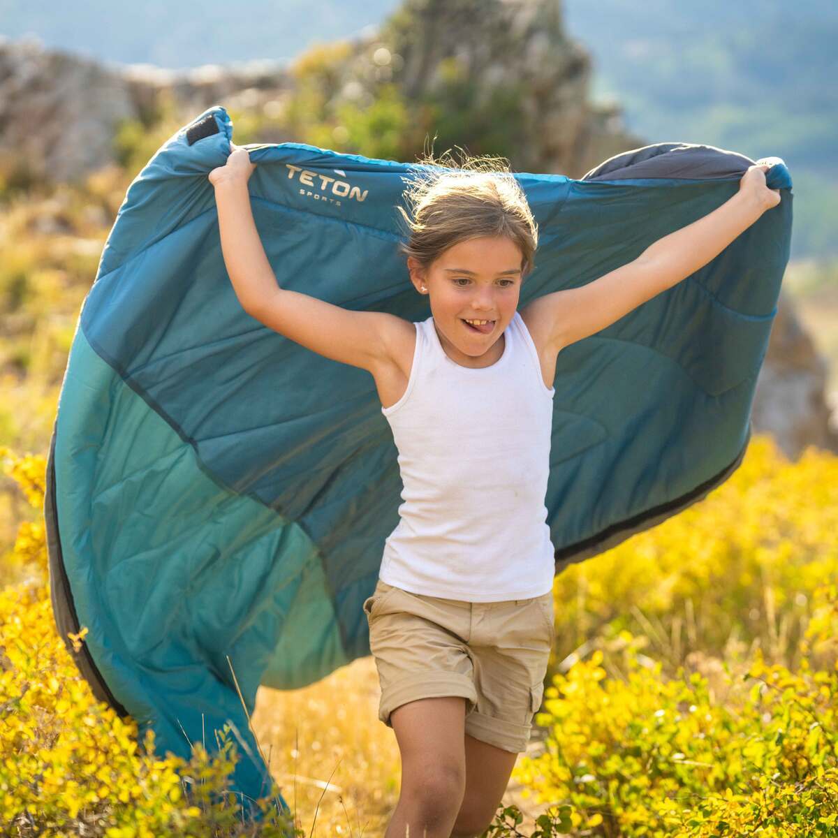 TETON Sports LI'L Celsius 20 Degree Youth Rectangular Sleeping Bag  Ocean