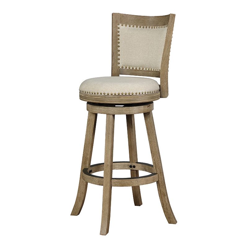 Linon Tift Faux Driftwood Swivel Bar Stool