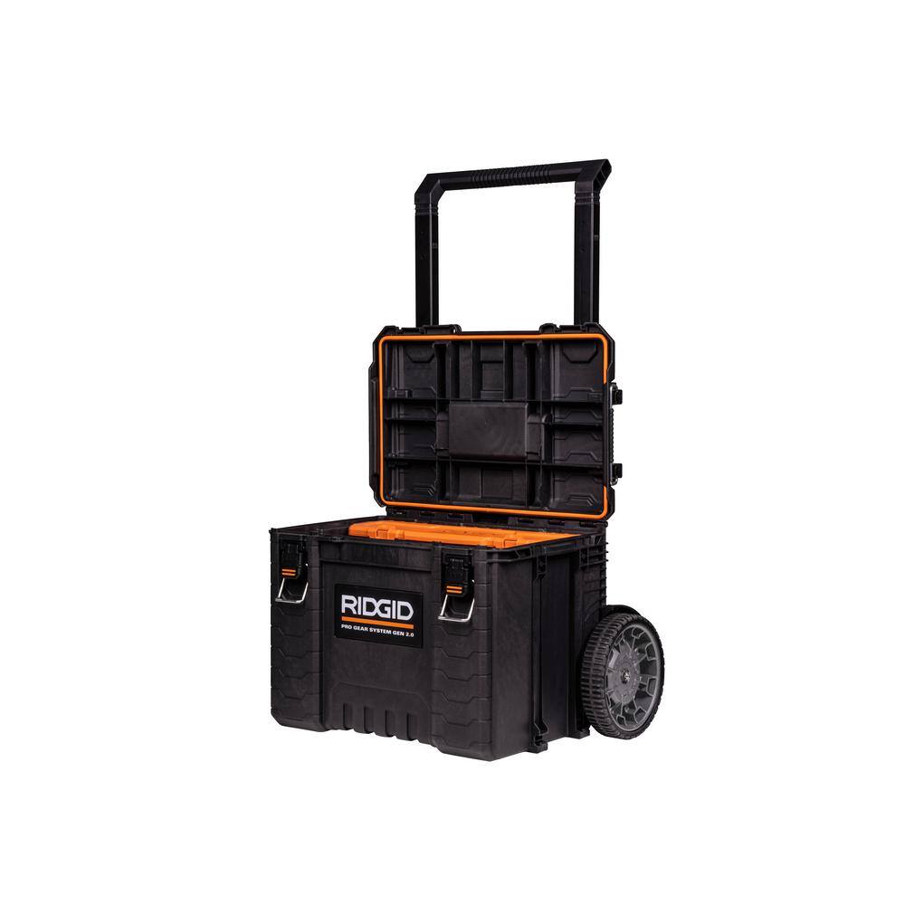 RIDGID 2.0 Pro Gear System 25 in. All Terrain Rolling Tool Cart 254065