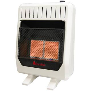 HearthSense 20000 BTU Vent Free Dual Fuel (NG or LP) Infrared Plaque Heater with Base Feet - T-Stat Control 171102