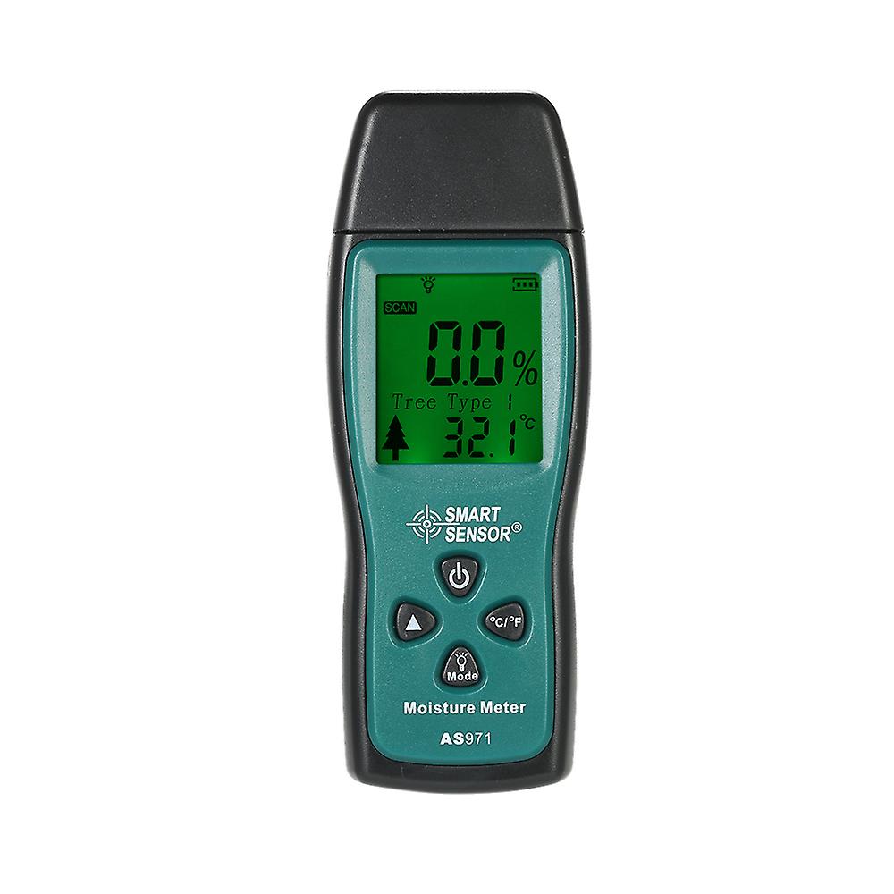 Smart Sensor Handheld Mini Wood Moisture Meter Digital Lcd Lumber Damp Meter Detector Tester 2 Pin Probe Range 2%70% No.315024