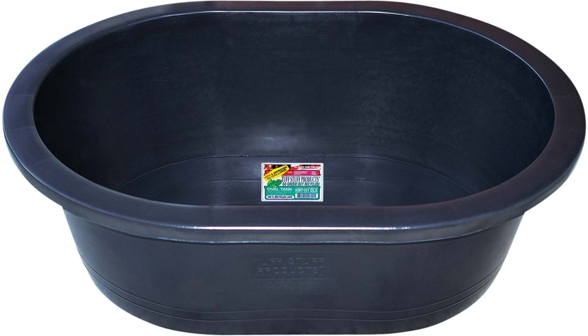 Tuff Stuff Products Super Duty Oval Tank Deluxe Farm Animal Feeder， 40-gal