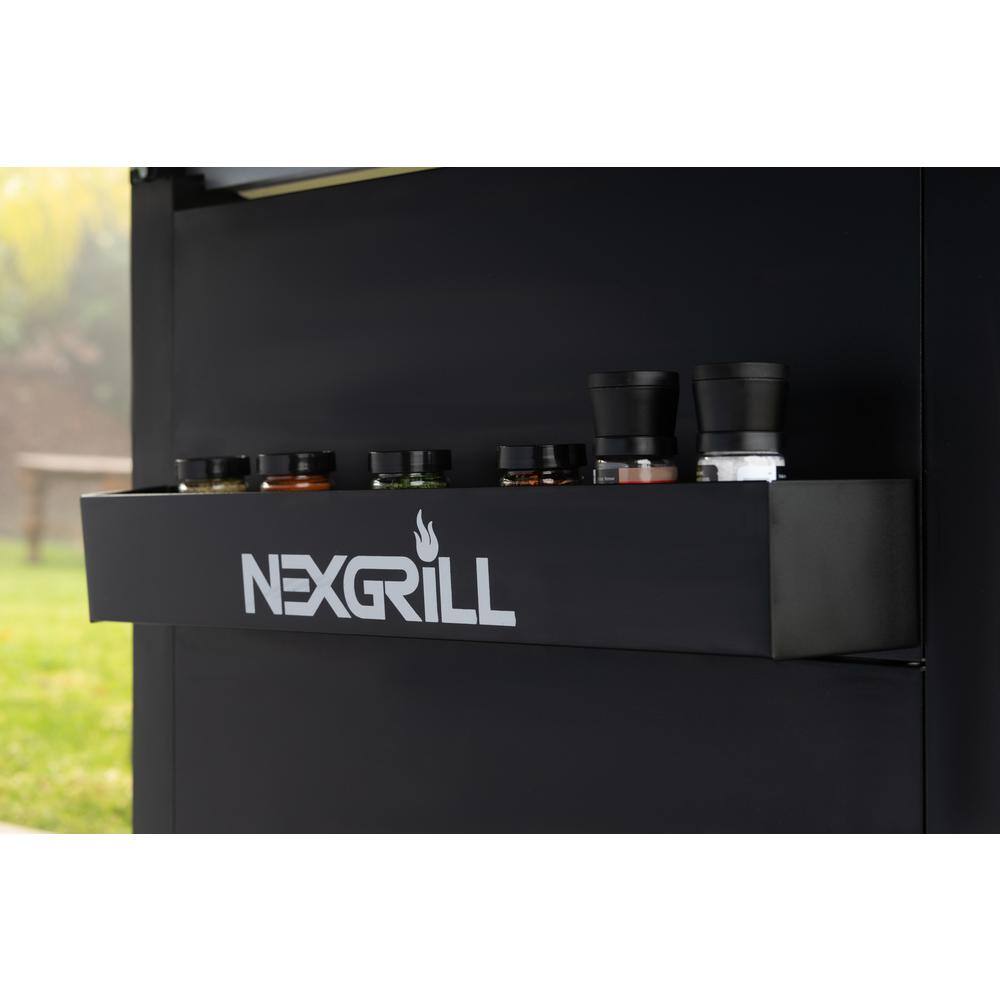 Nexgrill 720-0888S 5-Burner Propane Gas Grill in Stainless Steel with Side Burner and Condiment Rack