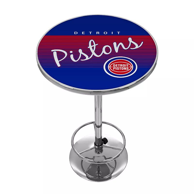 Detroit Pistons Hardwood Classics Chrome Pub Table