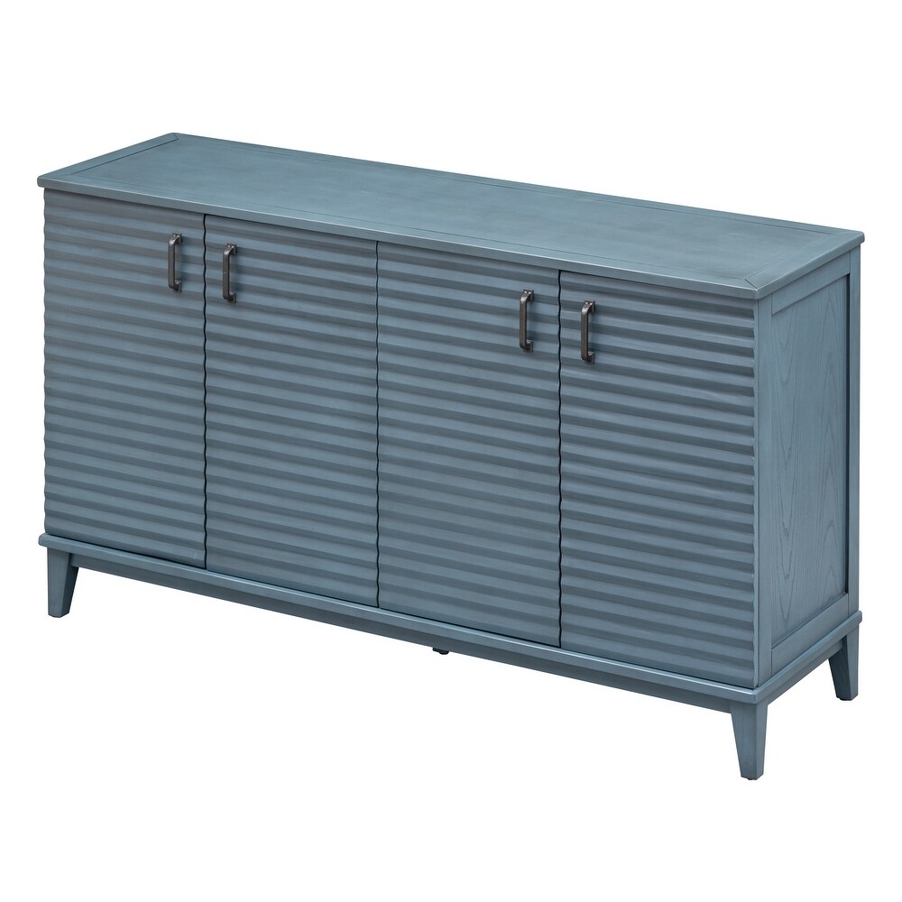 Sideboard with 4 Door Large Storage Buffet with Adjustable Shelves