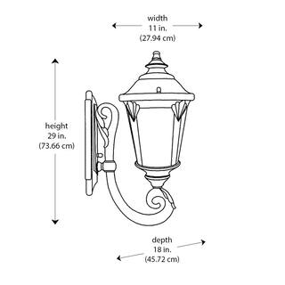 Bel Air Lighting Commons 4-Light Black Coach Outdoor Wall Light Fixture with Seeded Glass 5042 BK