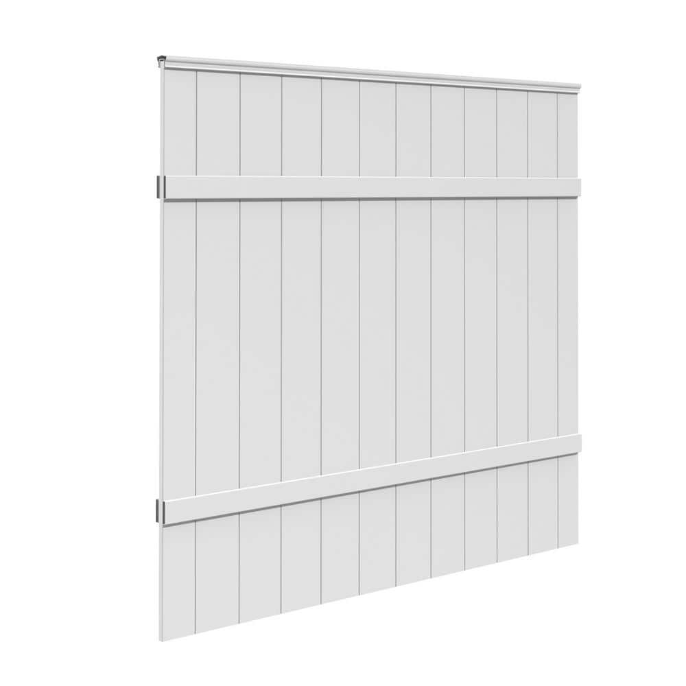 Veranda 6 ft. H x 6 ft. W White Vinyl Windham Fence Panel 73014216