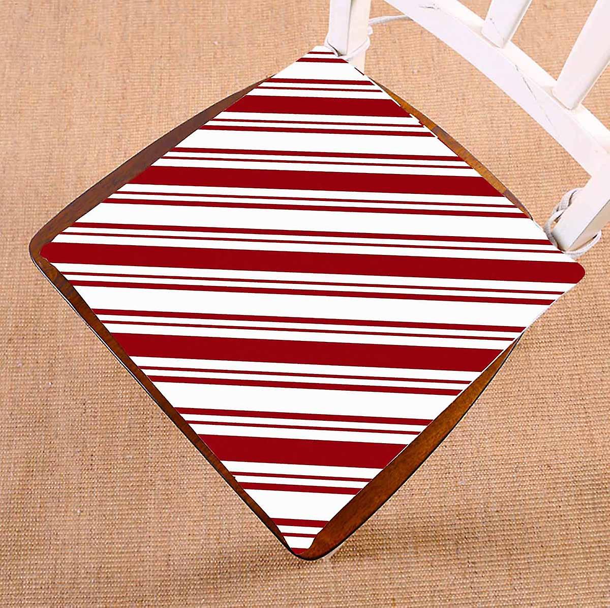 White Diagonal Stripes Chair Pads Chair Mat Seat Cushion Chair Cushion Floor Cushion 50x50 Cm