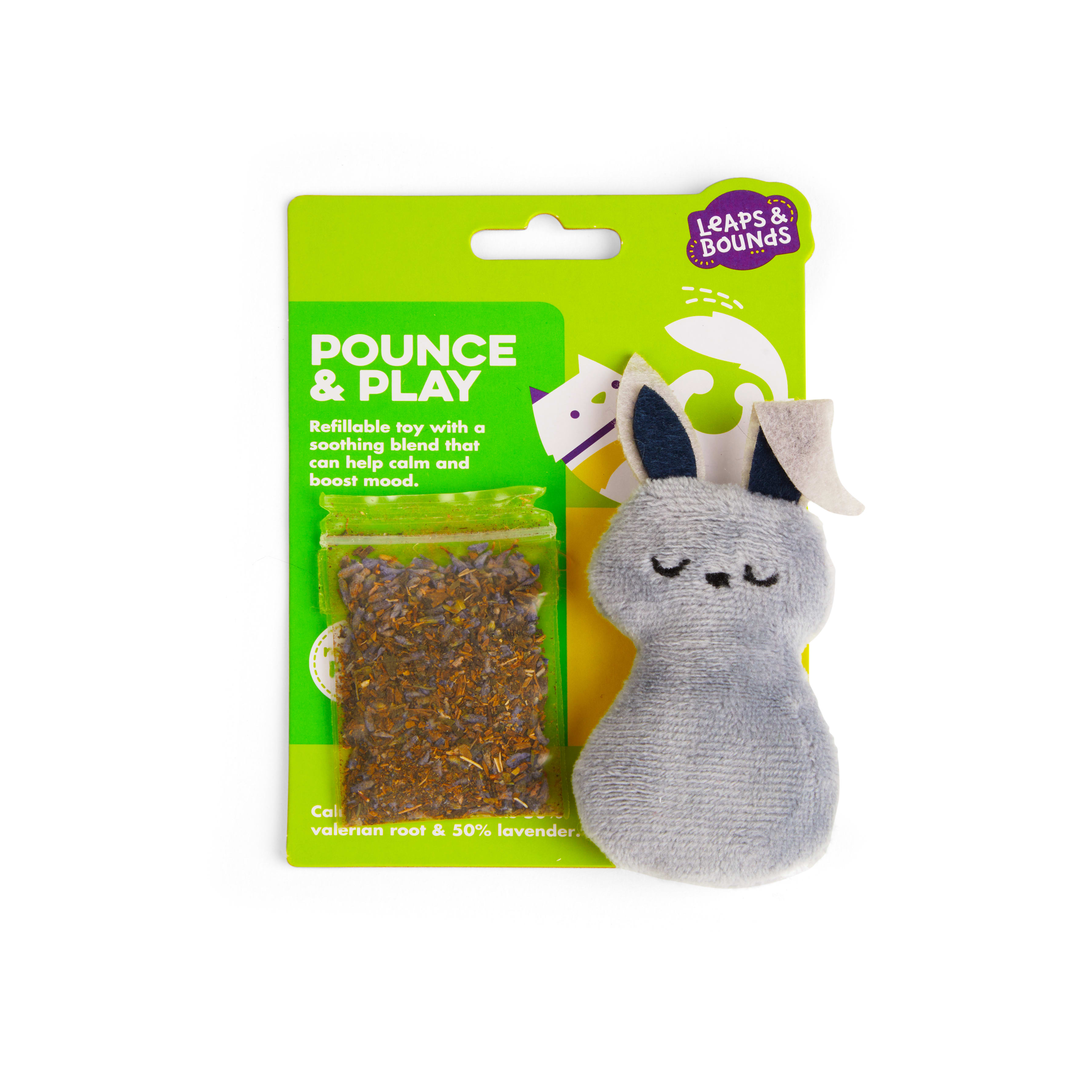 Leaps  Bounds Refillable Bunny Plush Cat Toy