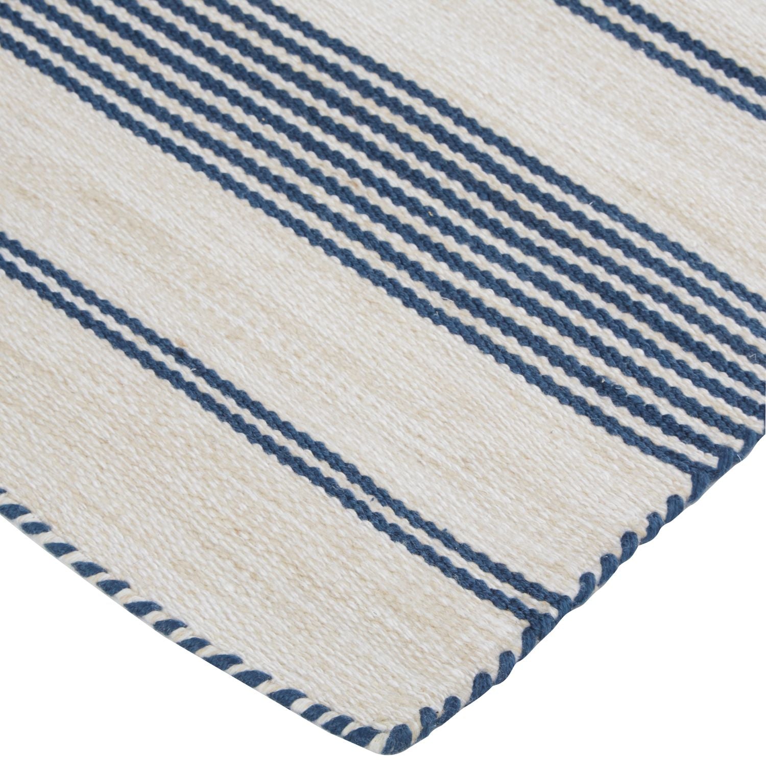 Granberg Hand Woven Blue and Ivory Rug by BD Fine