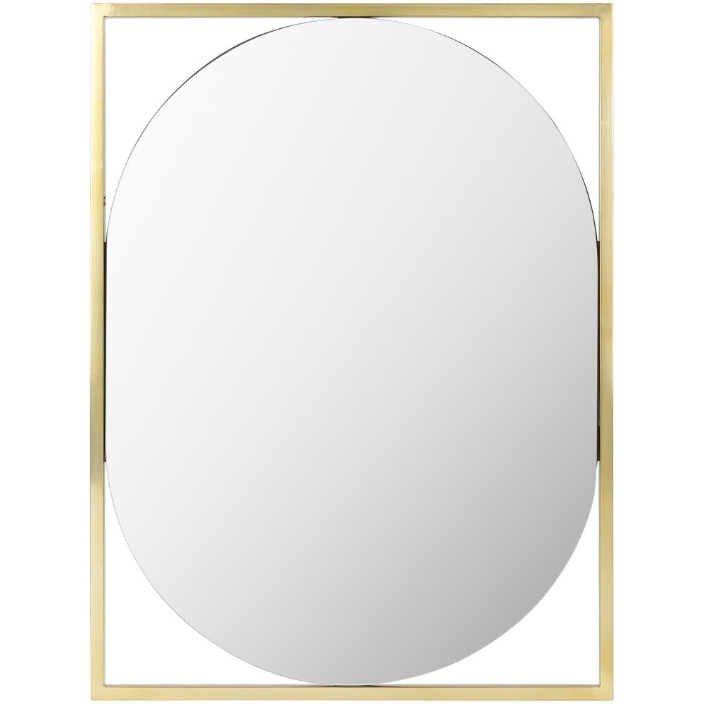 Diane Oval Metal Framed Wall Mirror