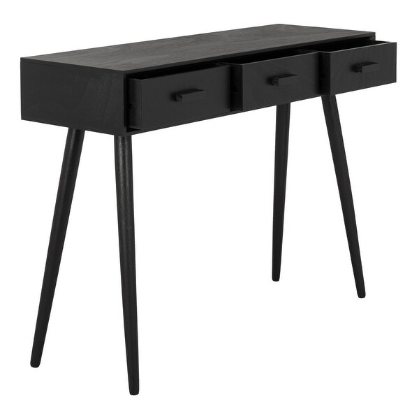 SAFAVIEH Albus Black 3-drawer Console Table - 41.8