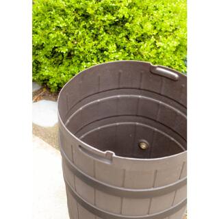 Good Ideas Rain Wizard 50 Gal. American Oak with Darkened Ribs Rain Barrel RW-2PD050-OAK