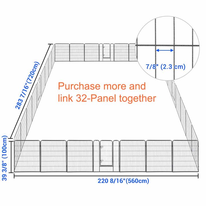 Yescom Heavy Duty Dog Playpen 40