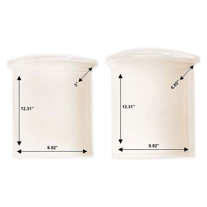 Homz Plastic 6 Clear Drawer Medium Home Storage Container Tower， White (2 Pack)