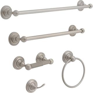 Delta Greenwich 24 in. Double Towel Bar in SpotShield Brushed Nickel 138278