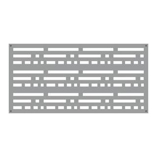 Barrette Outdoor Living 2 ft. x 4 ft. Morse Gray Polypropylene Decorative Screen Panel 73050383