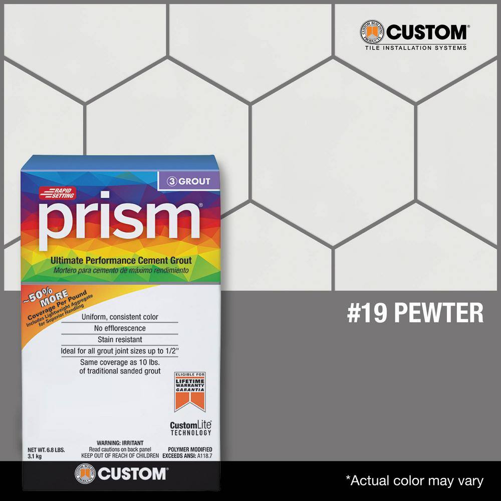 Custom Building Products Prism #19 Pewter 17 lb. Ultimate Performance Grout PG1917T