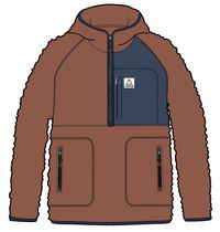 Ventura 1/2 Zip Recycled Sherpa Fleece - Baked Clay