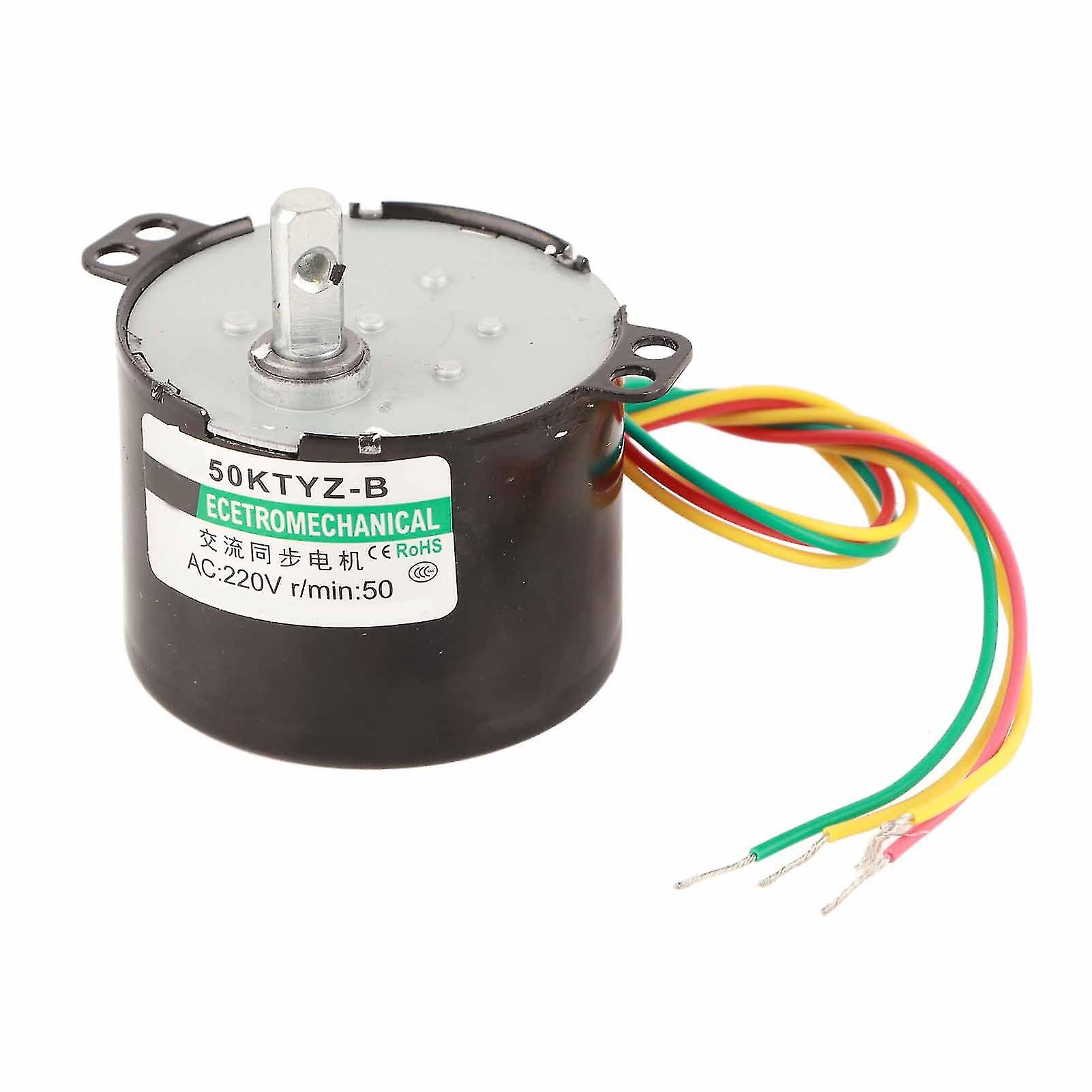 1PCS AC220V Miniature Low Speed Large Moment of Force Synchronous Motor CW/CCW (50rpm)