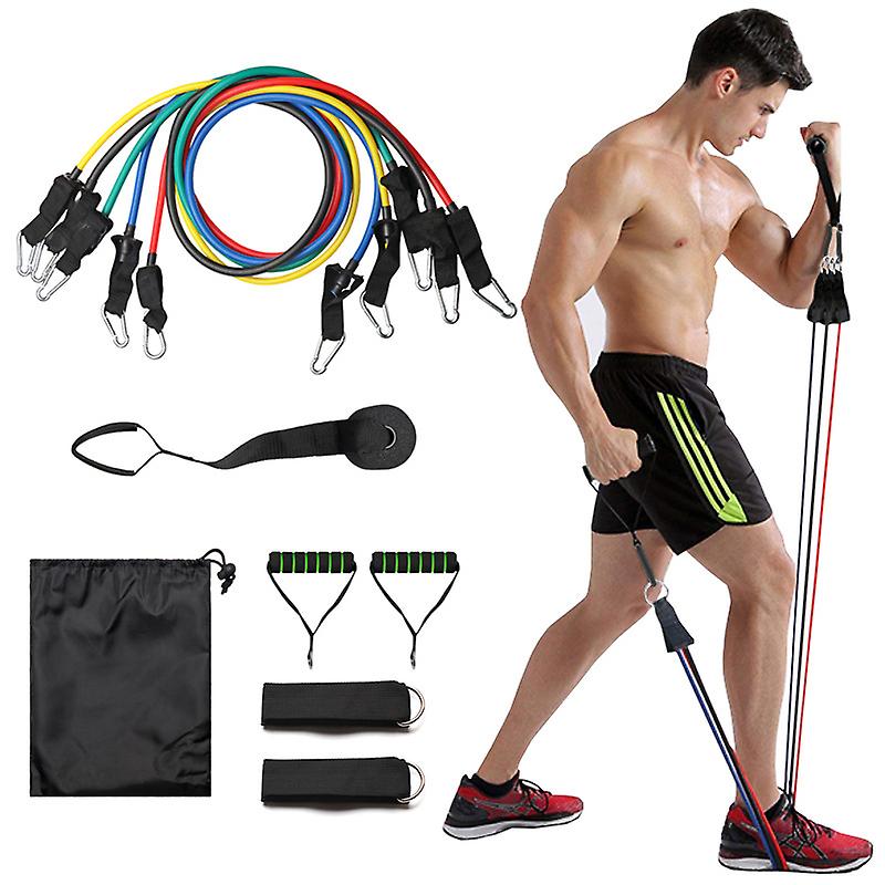 11pcs Set Resistance Bands Workout Exercise Yoga Fitness Training