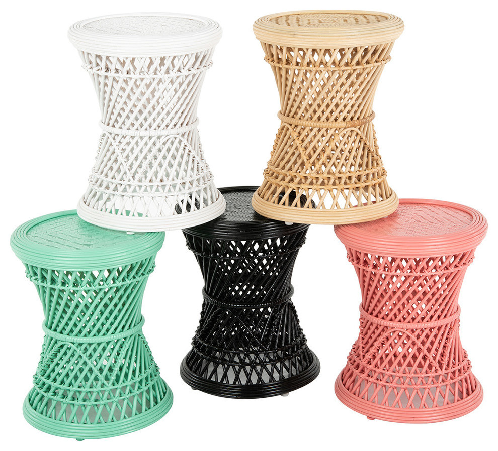 Coron Rattan Stool  Side Table/Planter Stand   Tropical   Side Tables And End Tables   by KOUBOO  Houzz