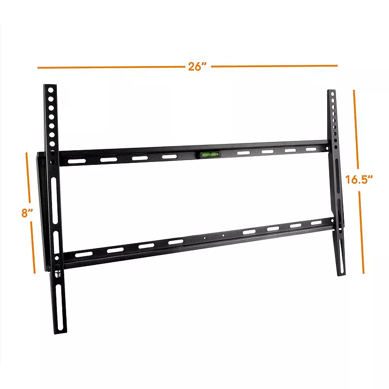 MegaMounts Fixed Wall Mount with Bubble Level for 32-70 Inch LCD， LED， and Plasma Screens